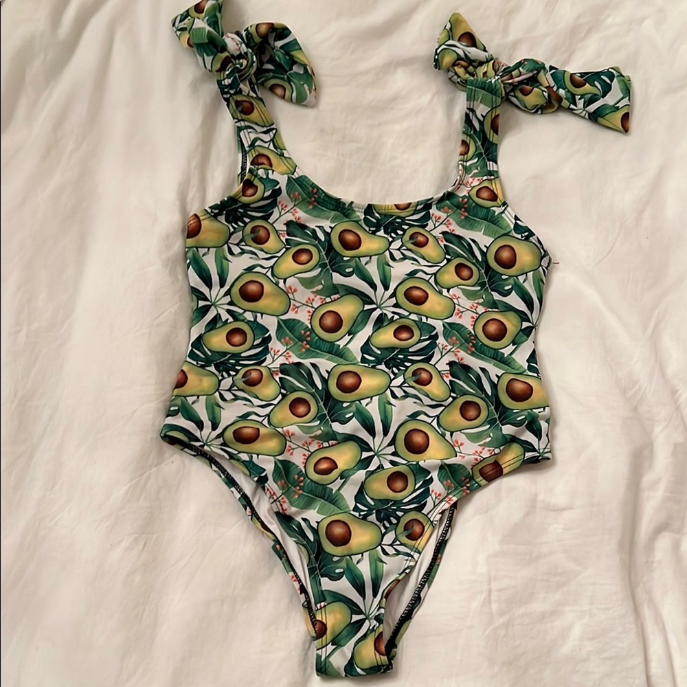 Avocado Print One Piece Swimsuit